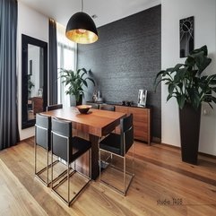 Bathroom Apartment Dining Space Modern With Awesome Wooden Table - Karbonix