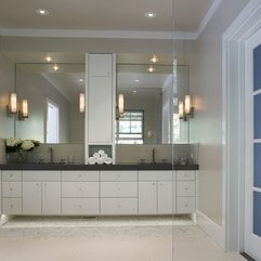 Bathroom Artistic Bathroom Interior With Marble White Cabinets - Karbonix