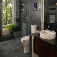 Bathroom Awesome Modern Bathroom With Stone Wall And Floor - Karbonix