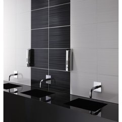 Bathroom Brighton Black Gloss Bathroom Inspiration Wall Tile - Karbonix