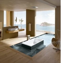 Best Inspirations : Bathroom Brilliant White Square Bathtub With Chic Light Brown - Karbonix