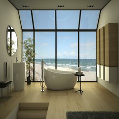 Bathroom Design With Amazing Ocean Scenery Luxurious Relaxing - Karbonix