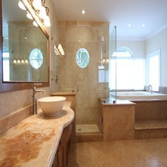 Best Inspirations : Bathroom Elegant And Spacious Bathroom In Brown Color Nuance With - Karbonix