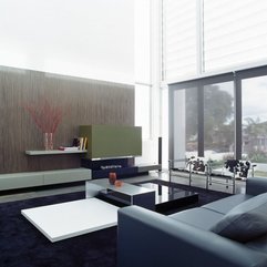 Bathroom Elegant Black Leather Sofa With Low Profile Table - Karbonix