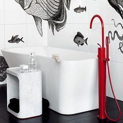 Bathroom Faucets With Red Color Accent Looks Fancy - Karbonix