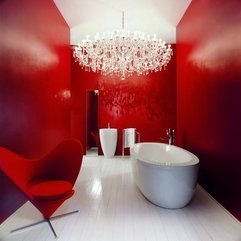 Best Inspirations : Bathroom Goergeous Interior Decoration Red Bathroom With Modern - Karbonix