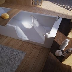 Bathroom Gorgeous Modern Square White Bathtub With Excellent - Karbonix