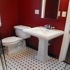 Bathroom Ideas With Red Wall Modern Small - Karbonix