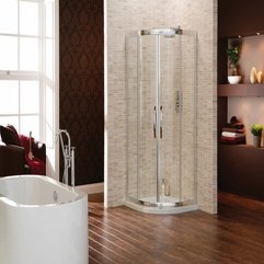Bathroom Innovative Corner Glass Shower With Stainless Frame And - Karbonix