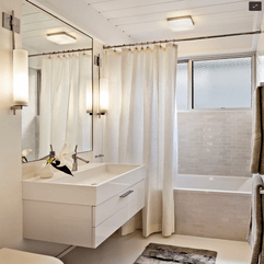 Bathroom Inspiring Powder Bathroom Design Ideas With Subway Tiles  Png - Karbonix