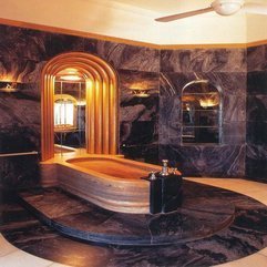 Best Inspirations : Bathroom Luxury Bathroom Design With Black Tile Art Deco Featured - Karbonix