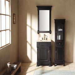 Bathroom Luxury Wood Frame Vanity Mirror With Round White - Karbonix