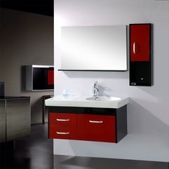 Bathroom Magnificent Luxury Bathroom Cabinets With Red Accents - Karbonix