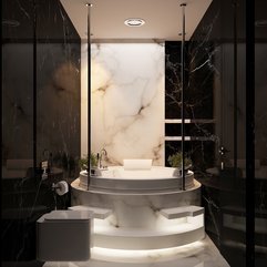 Bathroom Mesmerizing Modern Round White Waterfall Whrilpool - Karbonix