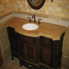 Best Inspirations : Bathroom Splendid Bathroom Vanities With Tops Brown Marble Single - Karbonix