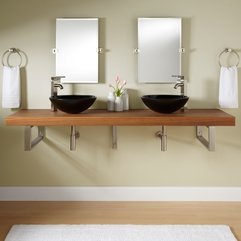 Best Inspirations : Bathroom Vanities Modern Wall Mount Vanities Teak Wall Sophisticated Bathroom - Karbonix