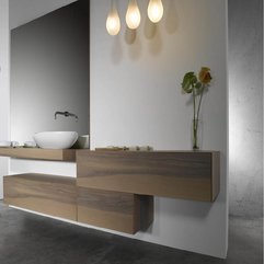 Bathroom With Bulb Like Chandelier Wooden Cabinet Looks Elegant - Karbonix