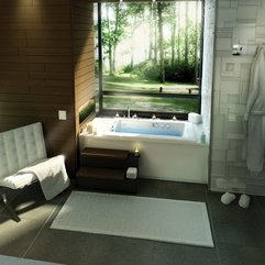 Bathroom With Tub Design Option Decoration - Karbonix