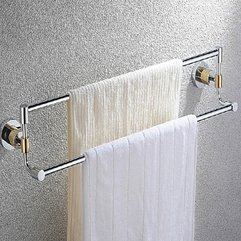 Bathrooms Elegant Dannyhjx Double Rod Chronium Plated Brass Tower Rack Towel Racks - Karbonix