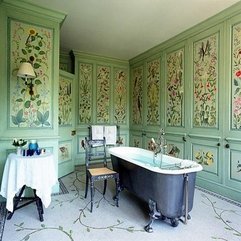 Best Inspirations : Bathrooms With Flower Pattern Wall Architectural Digest - Karbonix