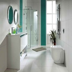 Bathrooms With Roud Mirror Decorating Ideas - Karbonix