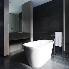 Bathtub Black Bathroom Oval White - Karbonix