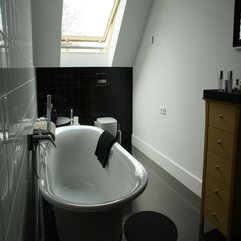 Best Inspirations : Bathtub Placed Under Glazed Window On Sloping Roof Top Oval White - Karbonix