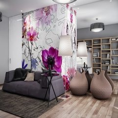 Best Inspirations : Beautiful Apartment Pink White Gray Living Room Mirrored Wall - Karbonix