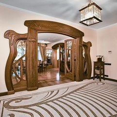 Beautiful Art Nouveau Carved Oak Wicket Door With Fantastic Art - Karbonix