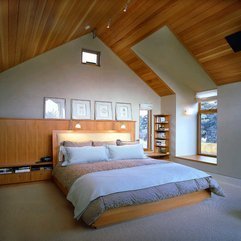 Best Inspirations : Beautiful Attic Bedroom Wood Decor Interior Makes Your Room Feels Comfort - Karbonix