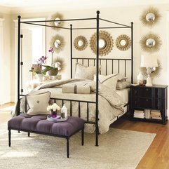Best Inspirations : Beautiful Bedroom With Comfortable Canopy Bed Black Bedside Table - Karbonix