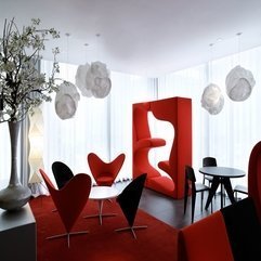Beautiful Red And Black Spacious Interior Design Resourcedir - Karbonix
