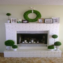 Beautiful White Brick Fireplace After Resourcedir - Karbonix