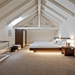 Bed Under Sloping Ceiling White Double - Karbonix