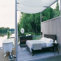 Bedroom Bathtub Design Near A Lake Open White - Karbonix