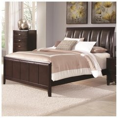 Bedroom Charming Bedroom Design Ideas With Dark Brown Leather - Karbonix