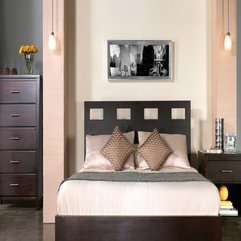 Bedroom Chic Bedroom With Brown Wood Cabinet Also White Bed - Karbonix
