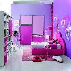 Bedroom Colorful Kids Room With Pink Bed Also White Cabinet And - Karbonix