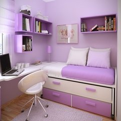 Best Inspirations : Bedroom Cute Bed Room With Fancy Purple Colors With White Chair - Karbonix