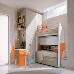 Bedroom Design With Orange Accents Teenage Girls - Karbonix