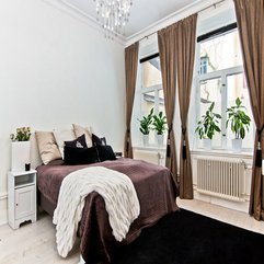 Bedroom Design With Subtle Cuirtains Scandinavian Style - Karbonix