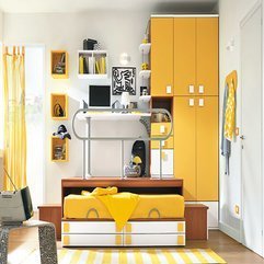 Best Inspirations : Bedroom For Kids With Striped Rug Decor White Yellow - Karbonix