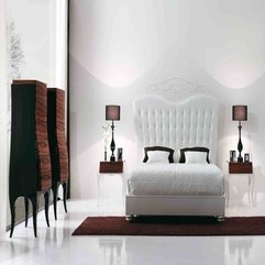 Bedroom Luxury White Vintage Headboard Bed With Elegant Side - Karbonix