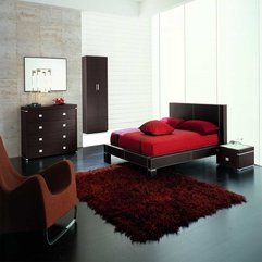 Bedroom Modern Bedroom Wth Red And Black Color Theme Also Red - Karbonix