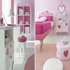 Bedroom With Heart Decor Ideas Pink Girls - Karbonix