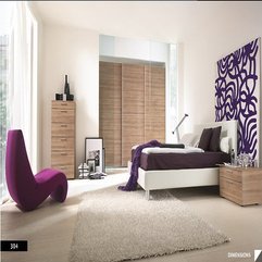 Bedroom With Purple Accents Modern Minimalist - Karbonix
