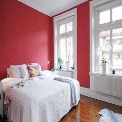 Best Inspirations : Bedroom With White Bedroom Red Wallpaper - Karbonix