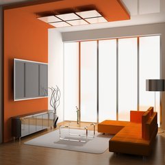 Best Inspirations : Best Inspiration Modern Living Room With Orange Color - Karbonix