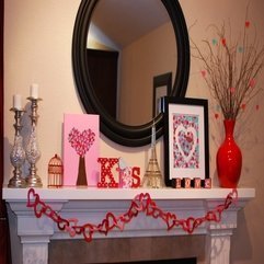 Best Inspirations : Best Valentine Fireplace Mantel Decorating Ideas With Cute Love - Karbonix