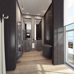 Black Bathroom Suite Open Plan - Karbonix